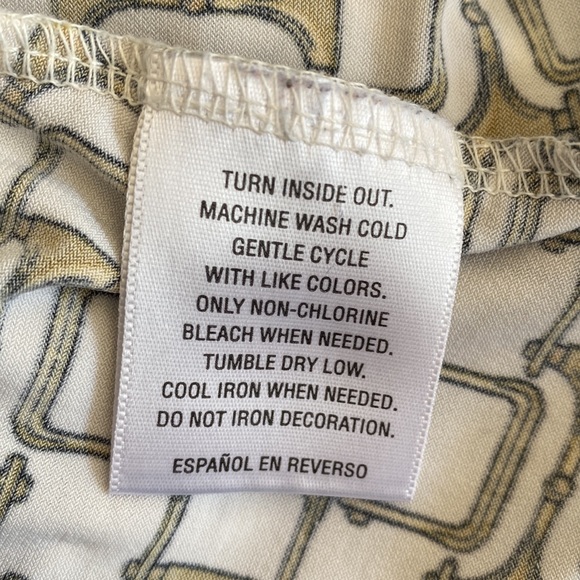 Charter Club Wrap Rush Front Long Sleeve Gold Cream Top Size 3X - Picture 5 of 6